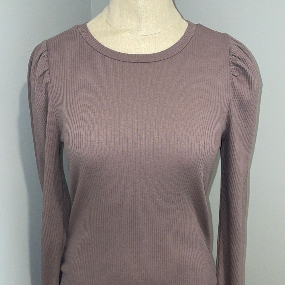 Gap Ribbed Long Sleeve Top Size S Petite - Picture 4 of 11